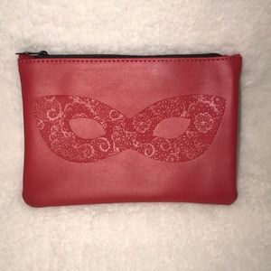 Red “pleather” makeup bag
